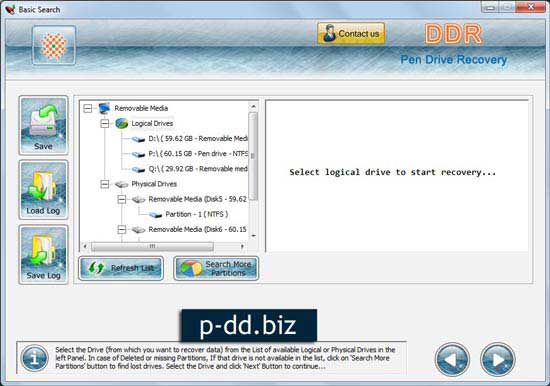 Screenshot of Undelete USB Drive Data