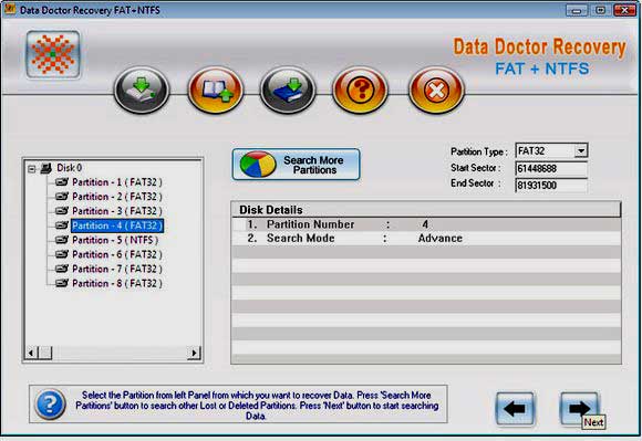Screenshot of Windows Vista Data Salvage Software