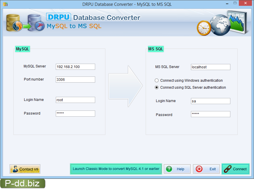 MySQL to MS SQL Database Conversion Software