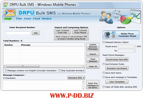 Bulk SMS Software for Windows based Mobile Phones