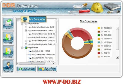 Undelete Data from DDR Professional software
