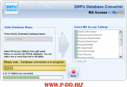 MS access to My SQL database converter tool